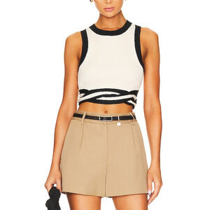 Sovere 'Drift' White Viscose Knit Tank Size S